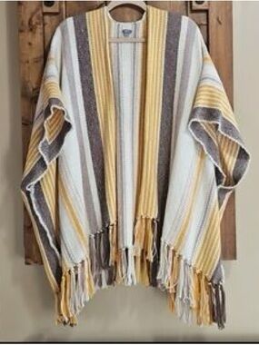 Aerie Knit Fringe Poncho